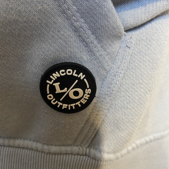 Lincoln Outfitters 1/2 Zip Hoodie Women Blue Kangaroo Pocket Large (12/14) - Picture 6 of 8